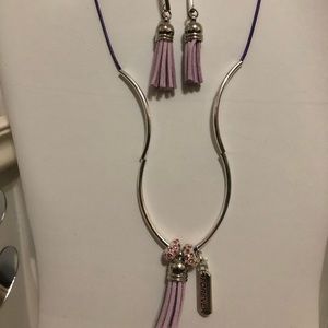 Tassel Beautiful lavender  Earrings Set